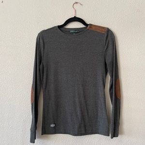 Ralph Lauren Ribbed Cotton Long-Sleeve Tee